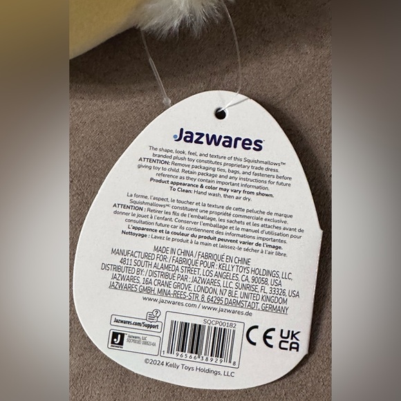 Kellytoy Triston the Chick Squishmallow Clip-on Backpack Clip Stuffed Plush Toy - Picture 13 of 15